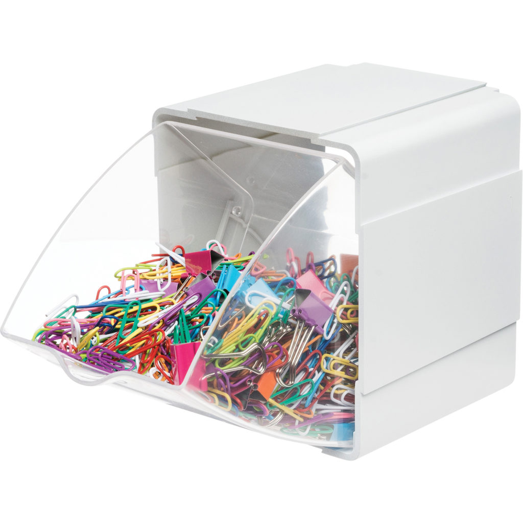 Deflecto Tilt Bin Interlocking Storage Organizer 