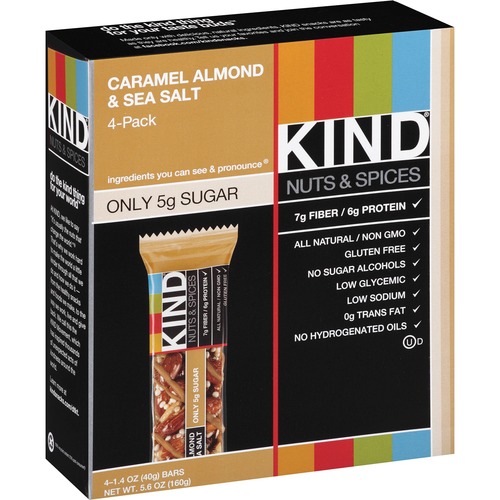 KIND Caramel Almond/Sea Salt Nuts/Spices Snack Bar