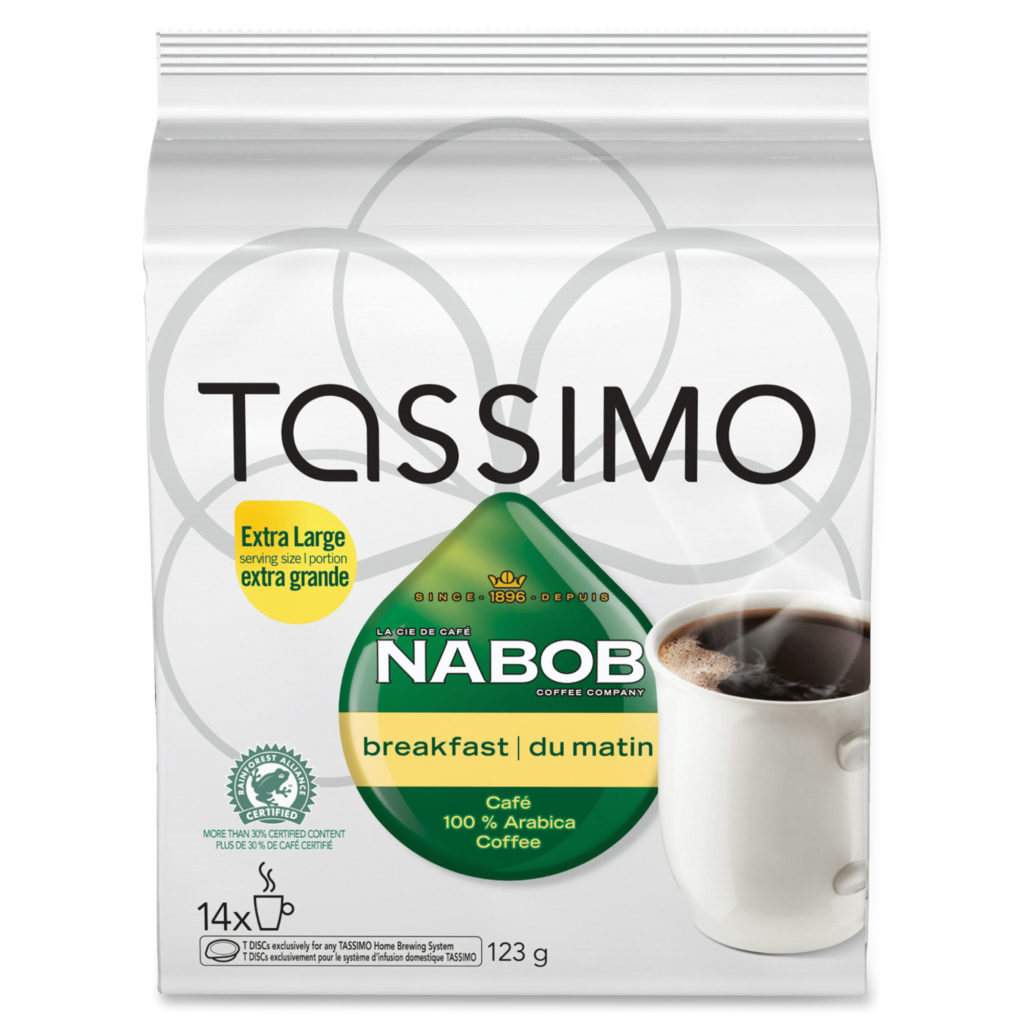 NABOB Tassimo Pods Breakfast Coffee Singles Pod